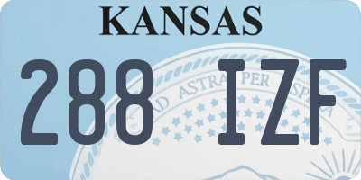 KS license plate 288IZF