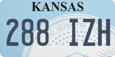 KS license plate 288IZH