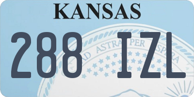 KS license plate 288IZL