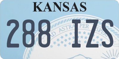KS license plate 288IZS