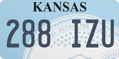 KS license plate 288IZU