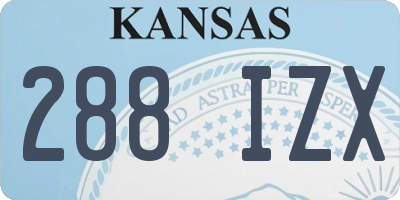 KS license plate 288IZX