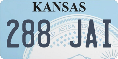 KS license plate 288JAI