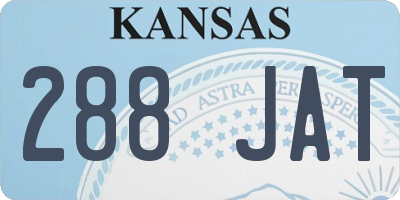 KS license plate 288JAT