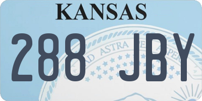 KS license plate 288JBY