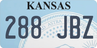 KS license plate 288JBZ