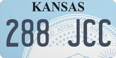 KS license plate 288JCC