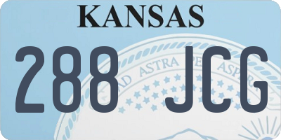 KS license plate 288JCG