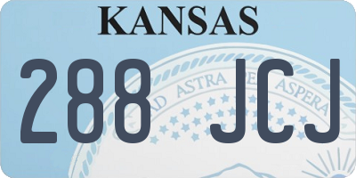 KS license plate 288JCJ