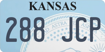 KS license plate 288JCP