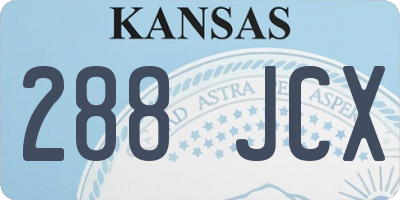 KS license plate 288JCX