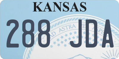 KS license plate 288JDA