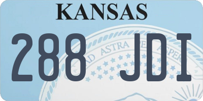 KS license plate 288JDI