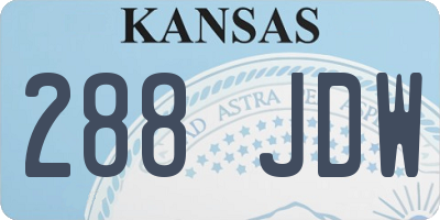 KS license plate 288JDW