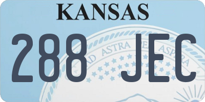 KS license plate 288JEC