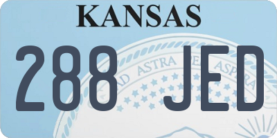 KS license plate 288JED