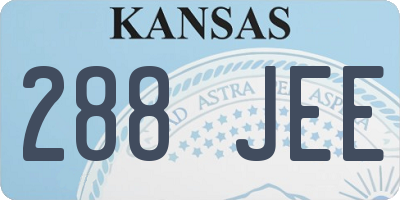 KS license plate 288JEE