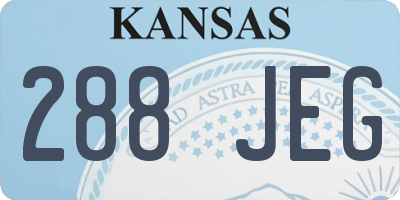 KS license plate 288JEG