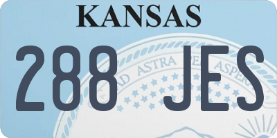 KS license plate 288JES