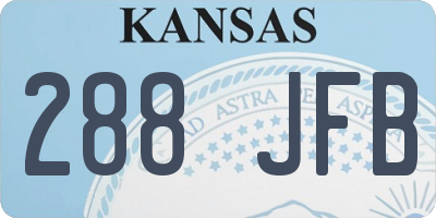 KS license plate 288JFB