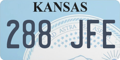 KS license plate 288JFE