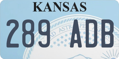 KS license plate 289ADB