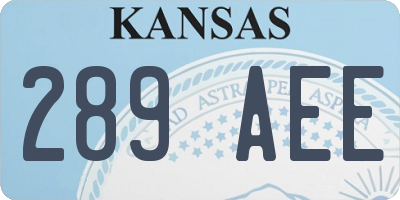 KS license plate 289AEE