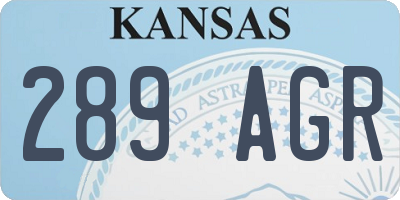 KS license plate 289AGR