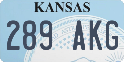 KS license plate 289AKG
