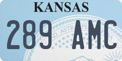 KS license plate 289AMC