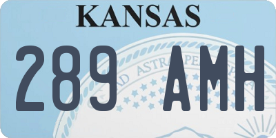KS license plate 289AMH