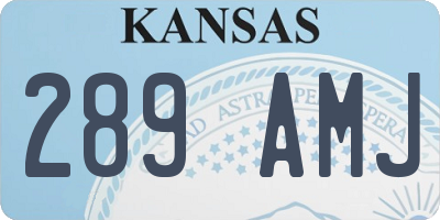 KS license plate 289AMJ