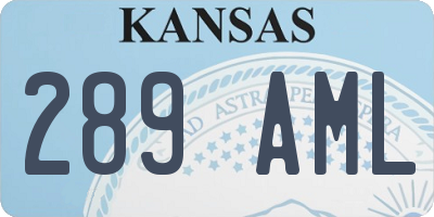 KS license plate 289AML