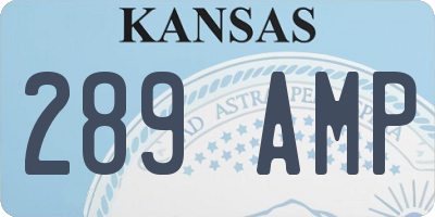 KS license plate 289AMP