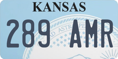KS license plate 289AMR