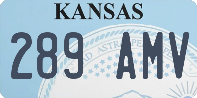 KS license plate 289AMV