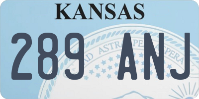 KS license plate 289ANJ