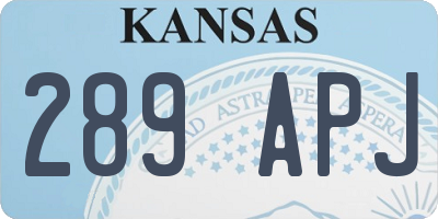 KS license plate 289APJ