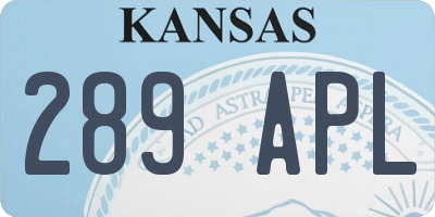 KS license plate 289APL