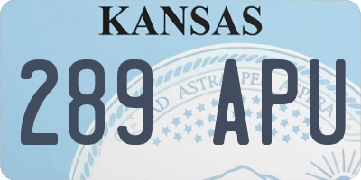 KS license plate 289APU