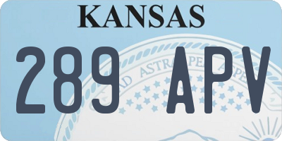 KS license plate 289APV