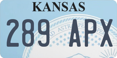 KS license plate 289APX