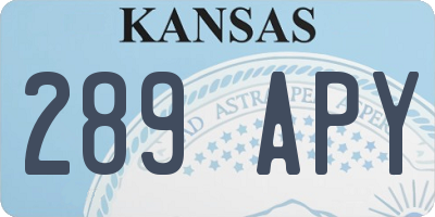 KS license plate 289APY