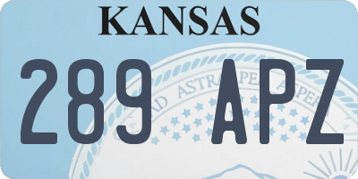 KS license plate 289APZ