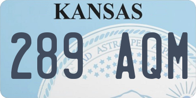 KS license plate 289AQM