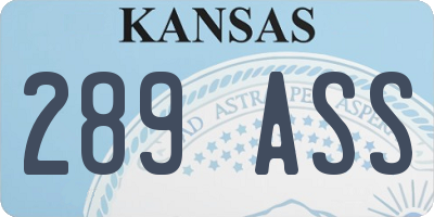 KS license plate 289ASS