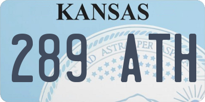 KS license plate 289ATH