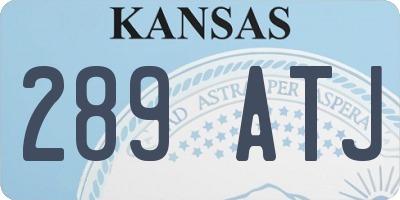 KS license plate 289ATJ