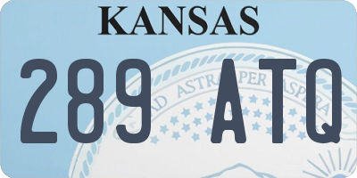 KS license plate 289ATQ