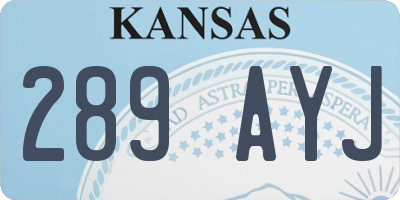 KS license plate 289AYJ